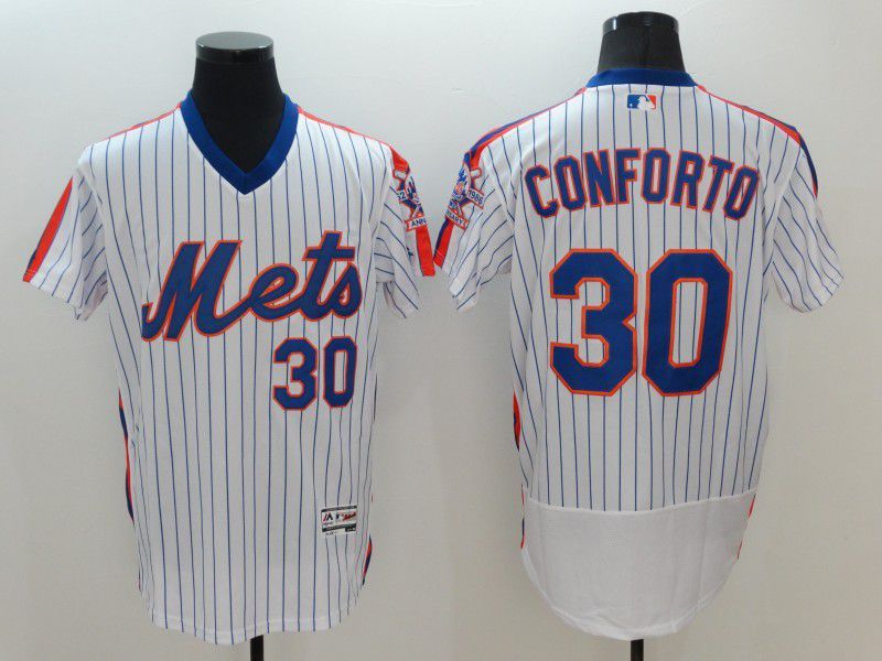 Men New York Mets #30 Conforto White Elite MLB Jerseys